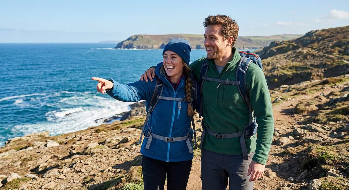 Compatible travel buddies hiking together