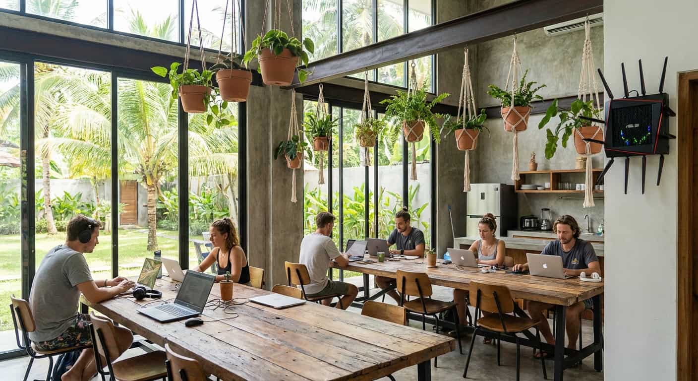 Tropical coworking space