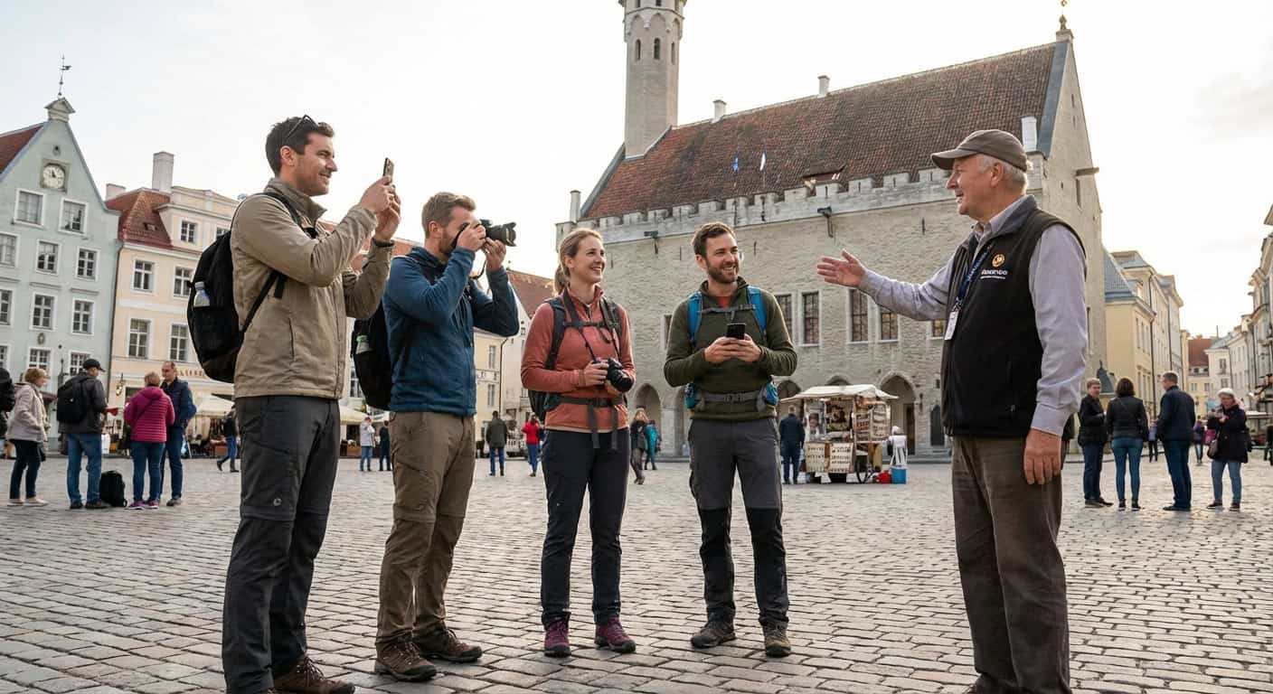 Group walking tour for building trust