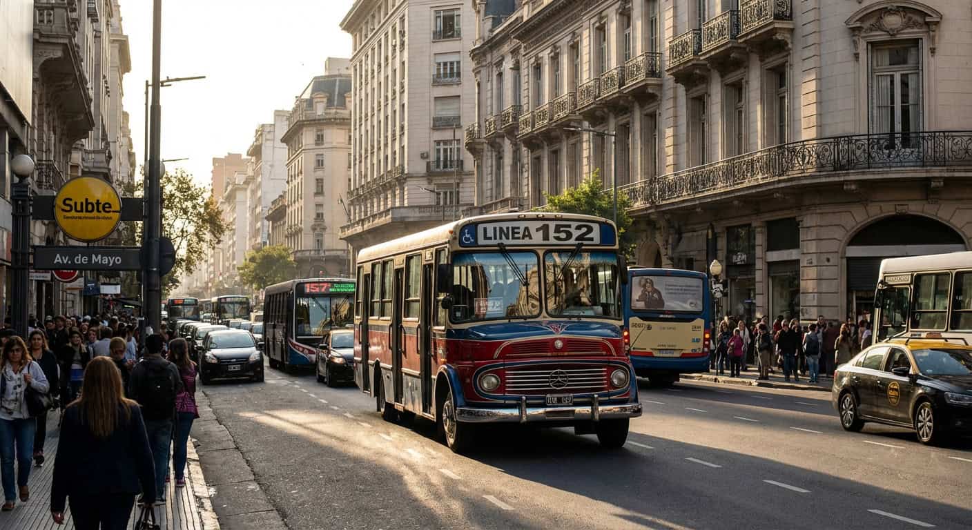 Colectivo bus street scene