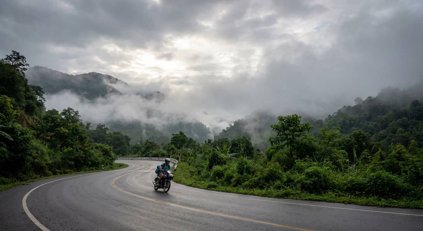 Sunday Walking Street market in Chiang Mai Old City filled with lanterns and craft stalls