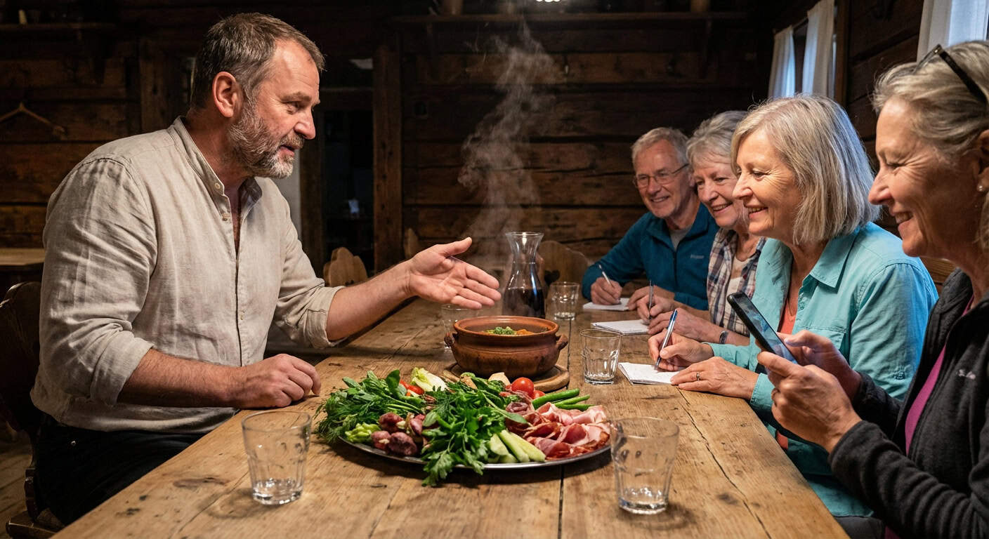 Local guide leading intimate food tour