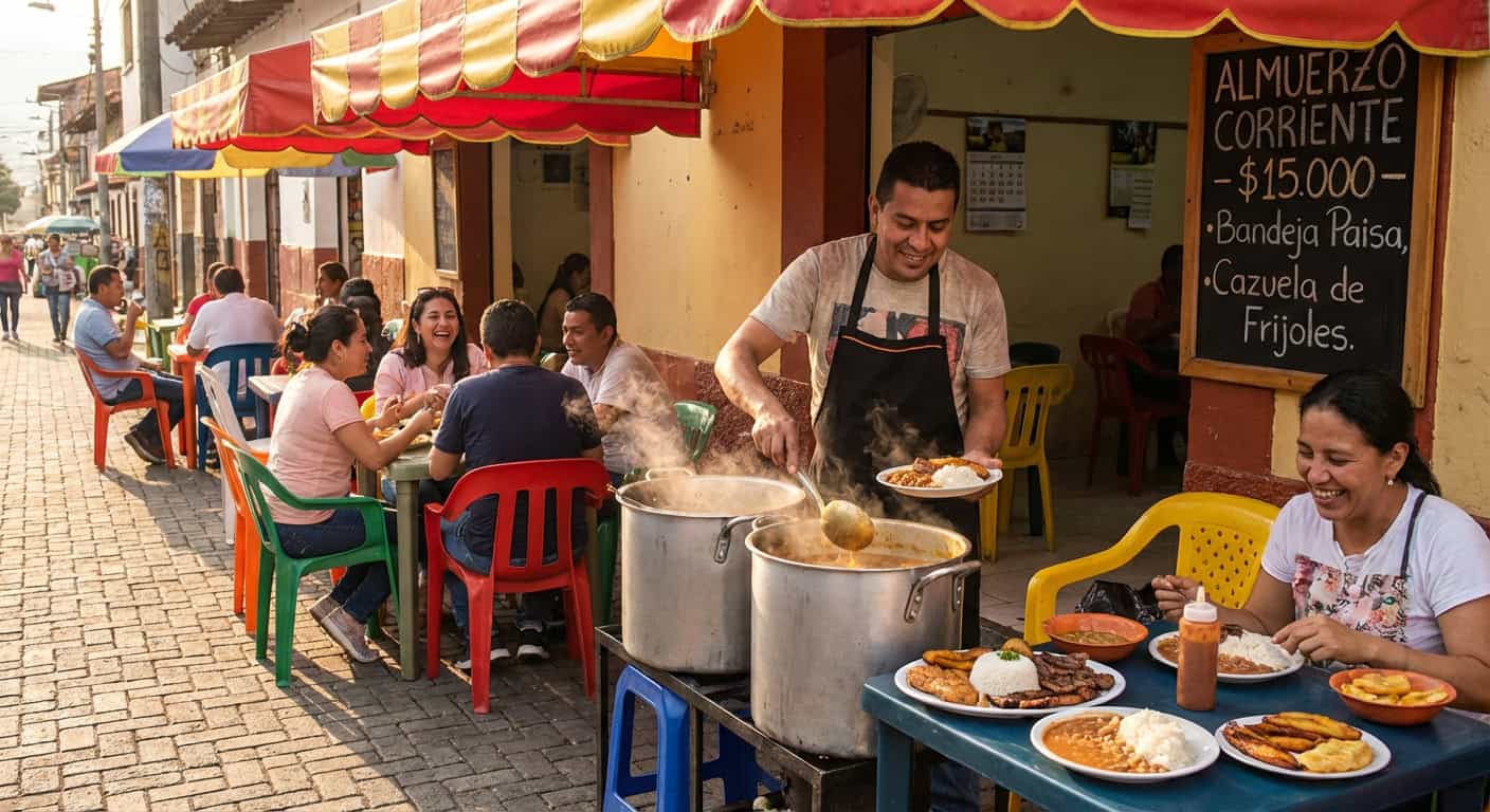 Street food almuerzo menu del dia