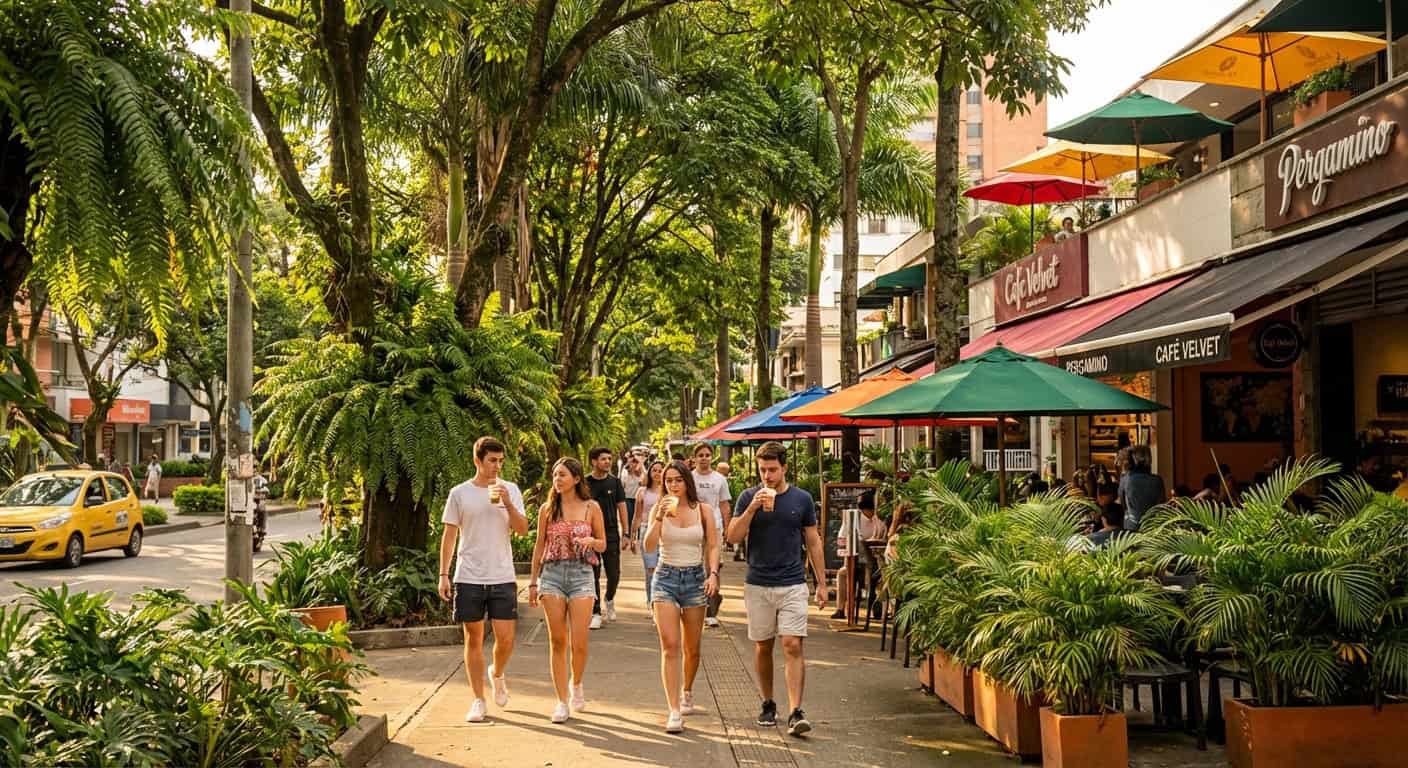 El Poblado neighborhood street