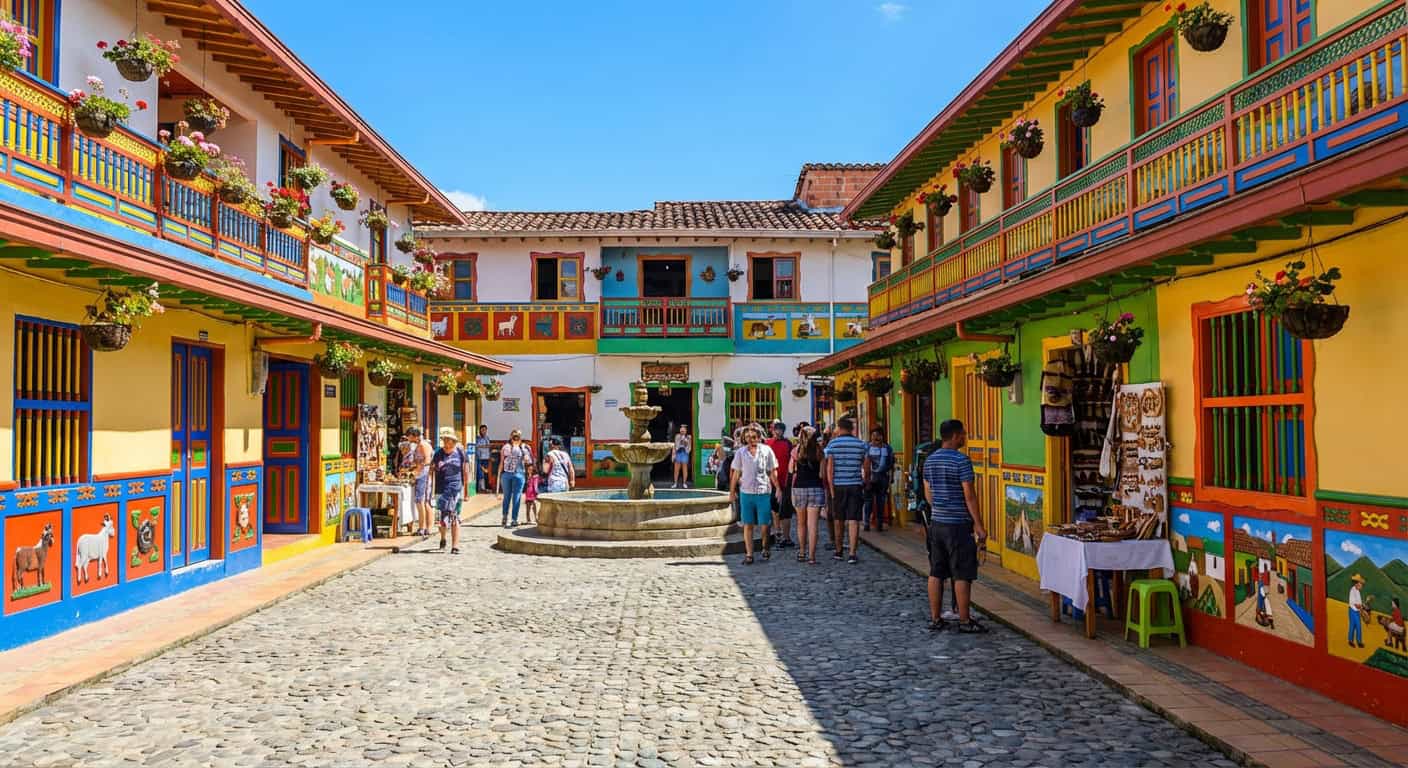Guatapé colorful buildings