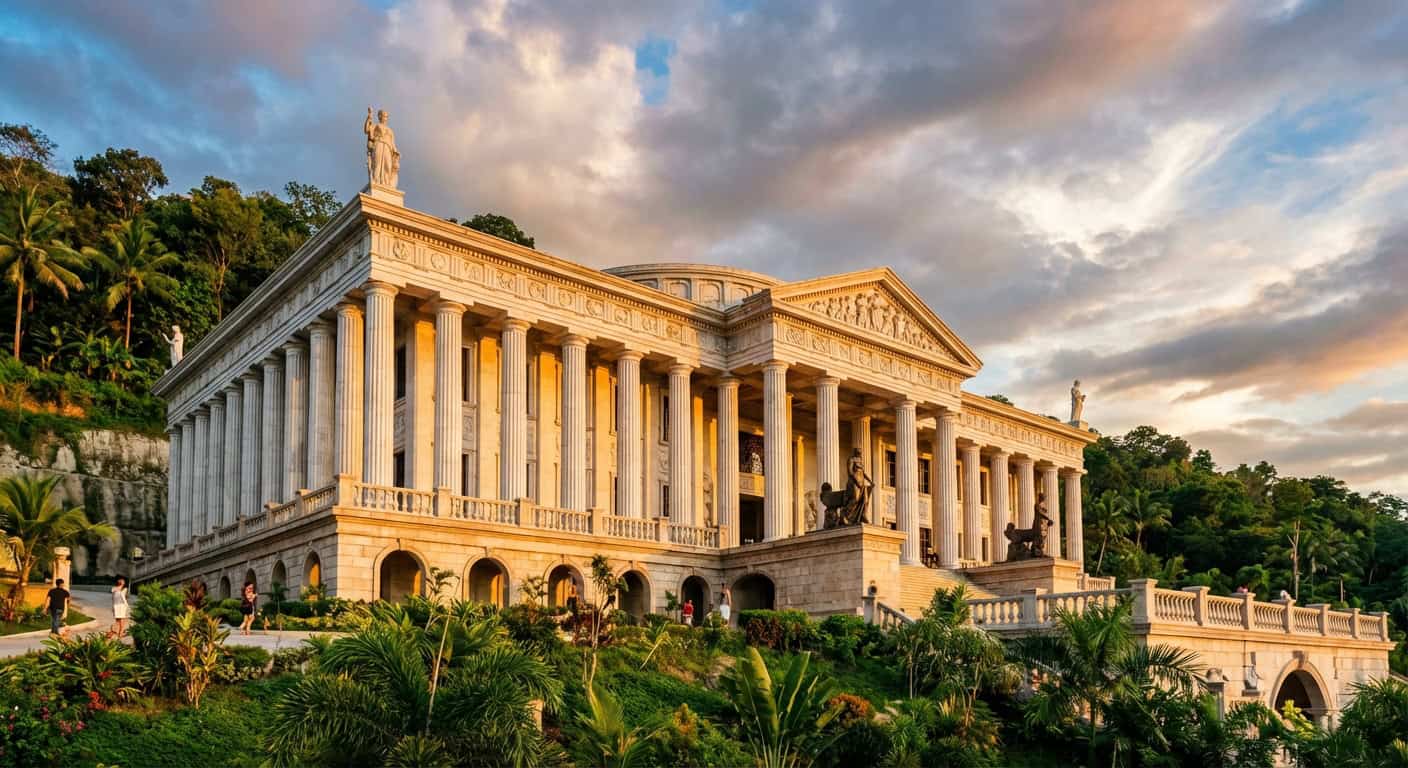 Historic Basilica del Santo Nino in Cebu City with ornate Spanish colonial architecture