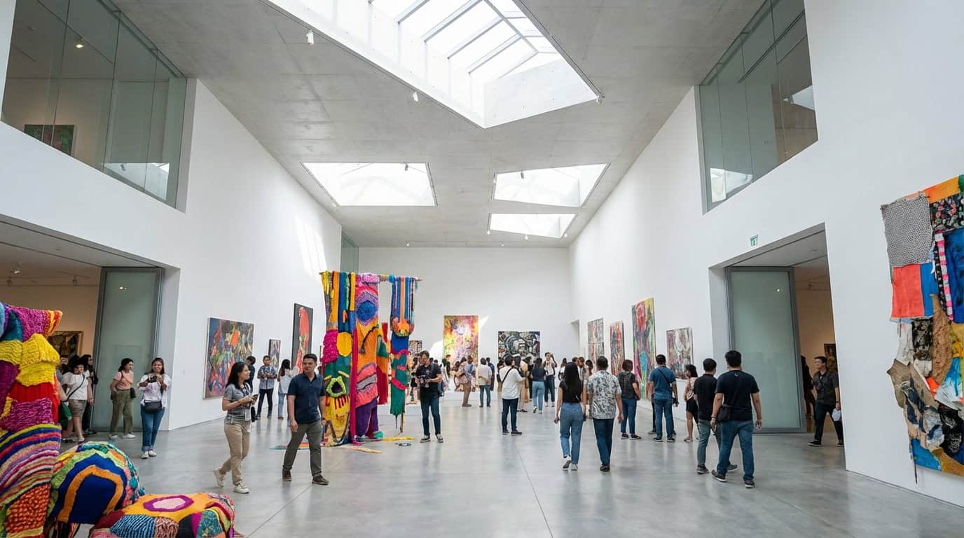 Grand interior of the National Museum of Natural History in Manila with the iconic Tree of Life staircase