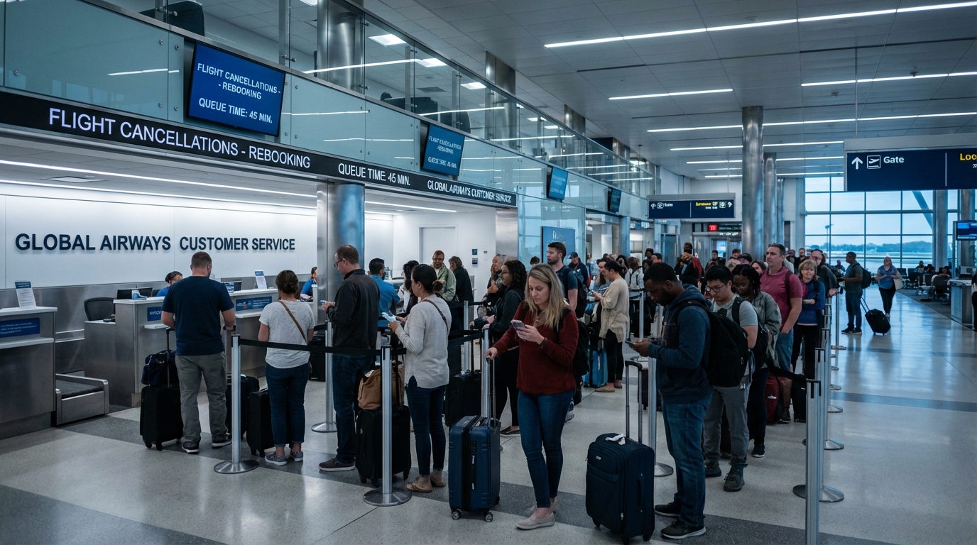 Contacting Qatar Airways customer service during flight cancellation crisis